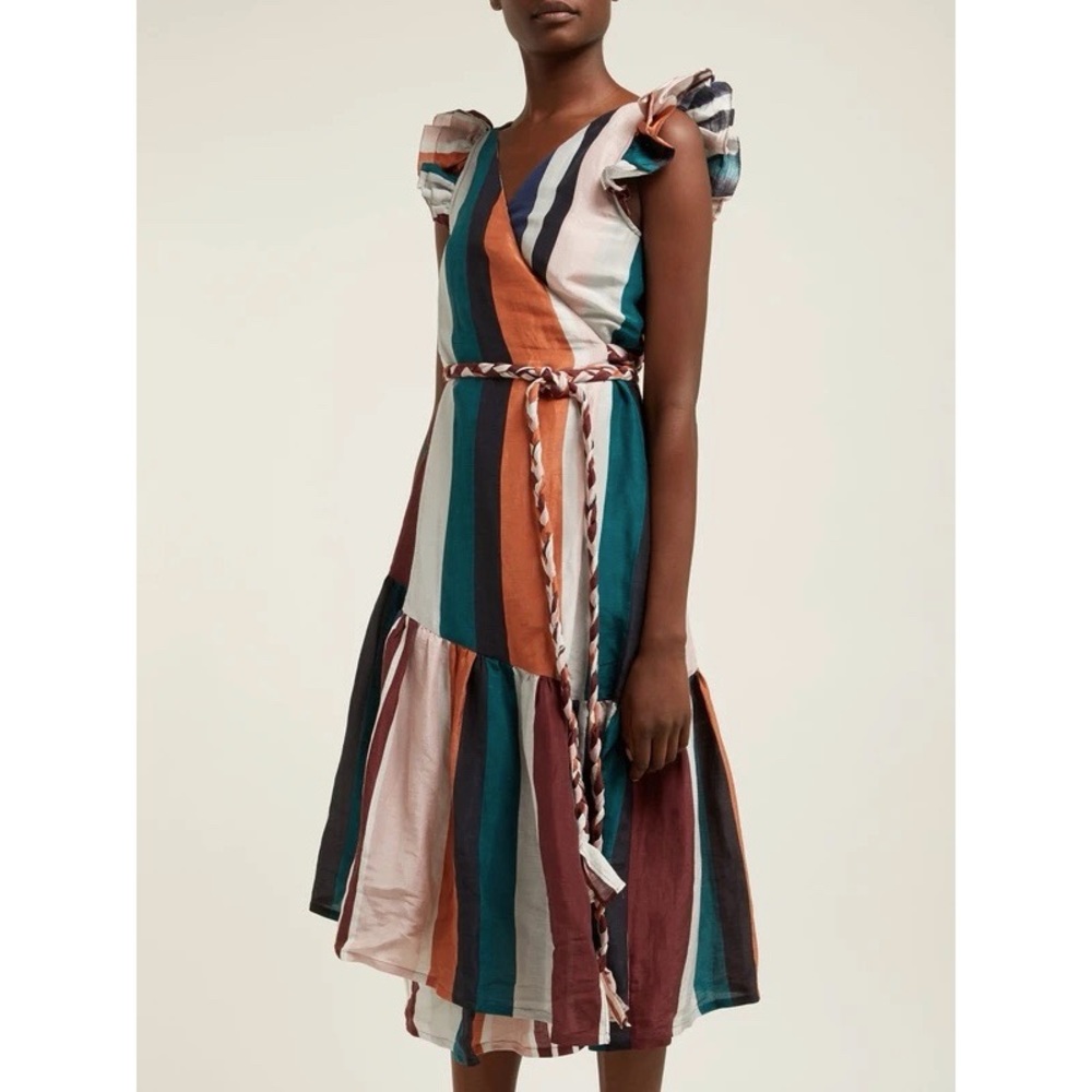 Striped Multicolor Midi Dress